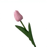 Fleur artificielle tulipe à tige unique, légère, faite à la main, décoration d'intérieur, ornement de table de mariage