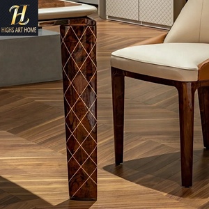 Table à manger italienne de luxe Offre Spéciale personnalisable Tables à manger rectangulaires haut de gamme en <span class=keywords><strong>bois</strong></span> de noyer <span class=keywords><strong>blanc</strong></span> <span class=keywords><strong>et</strong></span> orange pour villa - Product Image 5