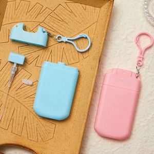 Mairun 20ml Pink PP Plastic Pocket Card <b>Mist</b> Spray <b>Bottle</b> Pump Sprayer Sealer Hook Screen Printed Hand Sanitizing Spray USA - Product Image 3