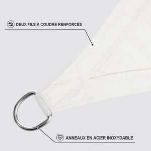 Vela de Sombra Rectangular Crema de 3 x 4 m, <span class=keywords><strong>Lona</strong></span> Impermeable <span class=keywords><strong>con</strong></span> 95% de Protección UV, Vela de Sombra para Exteriores, Jardín y <span class=keywords><strong>Terraza</strong></span> - Product Image 2
