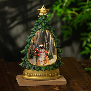 Nouvelle arrivée, lampe de nuit de Noël alimentée par batterie, ornement de table, lumière LED, cadeau de Noël de luxe, boîte à musique, décoration de fête - Product Image 2