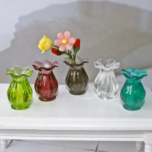 Accesorios para Casa de Muñecas 2023, Juguete en Miniatura DIY, Florero de Encaje de Vidrio Creativo Personalizado, Venta al por Mayor - Product Image 2