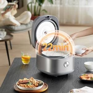 Olla Arrocera Midea de 4L, de Acero Inoxidable, Color Gris Titanio, con Forma de Tambor, Carcasa de Acero Inoxidable, con Función de Reserva - Product Image 1