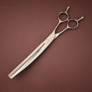 Tijeras Curvas para Mascotas VFD de 7 Pulgadas, Acero Inoxidable 440C, Tijeras Profesionales para Peluquería Canina y Felina - Product Image 3