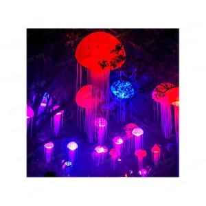 Méduse lumineuse LED gonflable irisée, éclairage suspendu, ballon méduse, tentacules de pieuvre, pompe à air électrique IFUN pour fête - Product Image 3