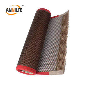 Annilte tùy chỉnh chịu nhiệt PTFE tráng sợi thủy tinh mở lưới băng tải cho máy sấy máy - Product Image 5