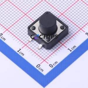 TS-KG1103S-BB80F Tactile Switch SMD-4P,12x12mm Switch Single Pole Single Throw Round Button 2.5N Vertical Mount - Product Image 1