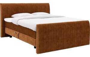 Base de lit moderne réglable capitonnée en velours/lin avec <span class=keywords><strong>sommier</strong></span> à ressorts métalliques/bois/à poches/en mousse - Product Image 5