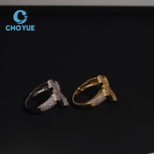 Wholesale Iced Out <b>Rings</b> <b>for</b> <b>Men</b> Hiphop Fine Jewelry 16K Gold Plated VVS D 925 <b>Silver</b> Cross Moissanite <b>Rings</b> with GRA Certified - Product Image 3