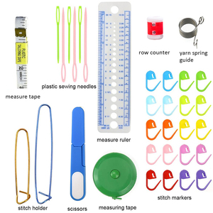 Looen 16pcs Crochet Hooks Set 52pcs Full Knit Gauge Scissors Stitch Holder and <strong>Sewing</strong> Accessories <strong>Case</strong> for Knitting <strong>Sewing</strong> - Product Image 2
