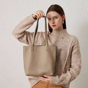 <span class=keywords><strong>Bolso</strong></span> de hombro de doble cara de gran capacidad importado italiano abierto Color sólido PU diseño de piel de venado utilizable pequeño - Product Image 3