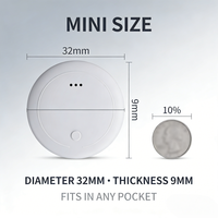 Mini Rastreador GPS Redondo para Equipaje de Viaje, Anti-Pérdida, Monitoreo Remoto de Pacientes, Receptor Android, AirTag para Mascotas