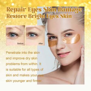 Luxe en gros organique <span class=keywords><strong>24K</strong></span> or collagène niacinamide anti-rides raffermissant peau hydratation en profondeur gel hydratant masque pour les yeux - Product Image 2