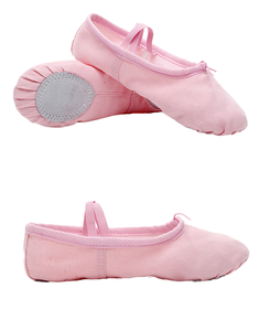 2025 nuove scarpe da ballo a buon mercato per bambine morbide pantofole da Ballerina piatte <span class=keywords><strong>con</strong></span> Sole Modulare <span class=keywords><strong>in</strong></span> tela <span class=keywords><strong>in</strong></span> pelle - Product Image 1