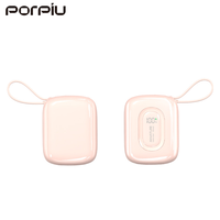 PORPIU PP-A58 Großhandel Neue 10000mAh Ultra Dünne Li-Polymer Powerbank PD22.5W Superschnelles Laden 2-in-1 Schnellladegerät LED