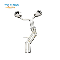 Échappement pour Porsche Macan 95B Turbo S GTS V6 2.9T 3.0T 3.6T 2013- Acier inoxydable Silencieux à soupapes Catback Embouts d'échappement