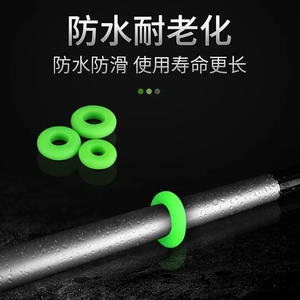 Stoppeur de canne en silicone haute élasticité vert pour la pêche en eau douce – Accessoire de pêche à la ligne - Product Image 3