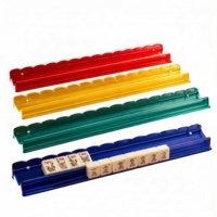 Exclusivo Soporte Magnético Americano de Lujo para Mahjong de Acrílico Transparente de 20 Pulgadas con Diseño Festoneado y Empujador Magnético Moderno