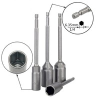 Meixiu 1 pièce Barre d'extension de 150 mm pour embout de perceuse électrique, adaptateur de douille pour vis et écrous, longueur 5,5-19 mm
