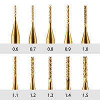 Lot de 10 fraises à queue en forme de maïs pour PCB, tige de 3,0 mm et 3,175 mm (1/8 po), en carbure de haute précision, jeu de fraises de fraisage et de défonceuse