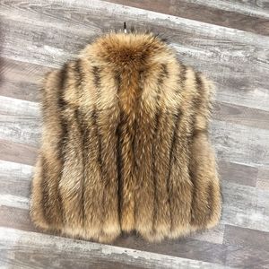 เสื้อกั๊กขนสุนัขจิ้งจอกคุณภาพสูงเสื้อโค้ทตัวนอกสำหรับผู้หญิงเสื้อโค้ทขนแรคคูนแท้เสื้อกั๊กขนฟูนุ่มสำหรับผู้หญิง - Product Image 6