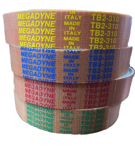 Courroies industrielles en PU TB2-295 TB2-380 TB2-360 TB2-330 TB2-400 Courroie trapézoïdale multi-canaux pour trancheuse, personnalisable OEM pour MEGADYNE - Product Image 1