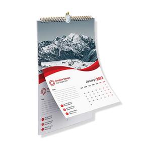 Grosir kustom penuh warna gambar kalender dinding kantor 2026 baru tahunan promosi Natal bulanan dengan Logo kustom - Product Image 1