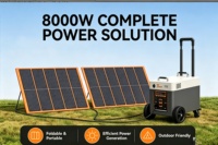 Station d'alimentation portable 220V 8000W 10kWh extérieure à batterie LiFePO4, haute capacité, pour stockage d'énergie solaire