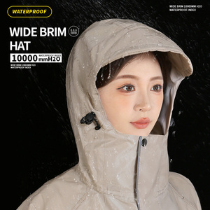 Imperméable individuel pour adultes, style poncho long – Idéal pour la randonnée, le camping et le cyclisme sous la pluie - Product Image 5