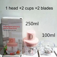 Mini hachoir à viande électrique sans fil Usb automatique portable sans fil broyeur d'ail pour la cuisine domestique