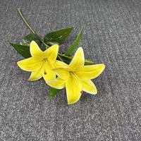 Fleurs artificielles élégantes de haute qualité Lily Real Touch Flowers Latex Lily Fleur artificielle pour la décoration intérieure
