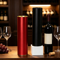 Tube en papier kraft biodégradable écologique de luxe, tube en papier rond haut et robuste, vide, pour l'emballage cadeau de bouteilles de vin rouge