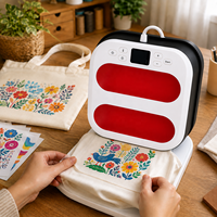 Presse à Chaud Manuelle Plate Mini 23x23 cm pour Sublimation, Impression sur Maillots, Taies d'Oreiller, Sacs de Courses 1800W 110/220V
