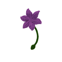 Ornement de sac en forme de fleur à six pétales Amigurumi fait main, mini cadeau floral minimaliste pour sac fourre-tout et décoration de voiture