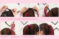 Extensions de queue de cheval enveloppantes de 22 pouces, à clipser, lisses, couleur brun naturel, postiche gris, accessoire de coiffure