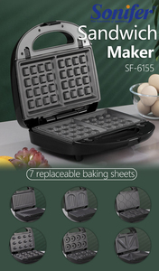 Sonifer SF-6155 Wholesale Home <strong>Mini</strong> <strong>Electric</strong> Detachable Plates Walnut Triangle Sandwich <strong>Pancake</strong> Fish Shape Waffle <strong>Maker</strong> 7 in 1 - Product Image 6