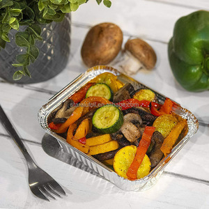 Conteneur alimentaire rectangulaire hermétique en aluminium jetable pour la préparation des repas, idéal pour le réfrigérateur, le congélateur et la cuisine - Product Image 4