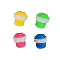 Bouton poussoir de Contact momentané rond de 28mm avec tondeuse pour machine de jeu-pièces de machine de jeu d'amusement-bouton de machine d'arcade