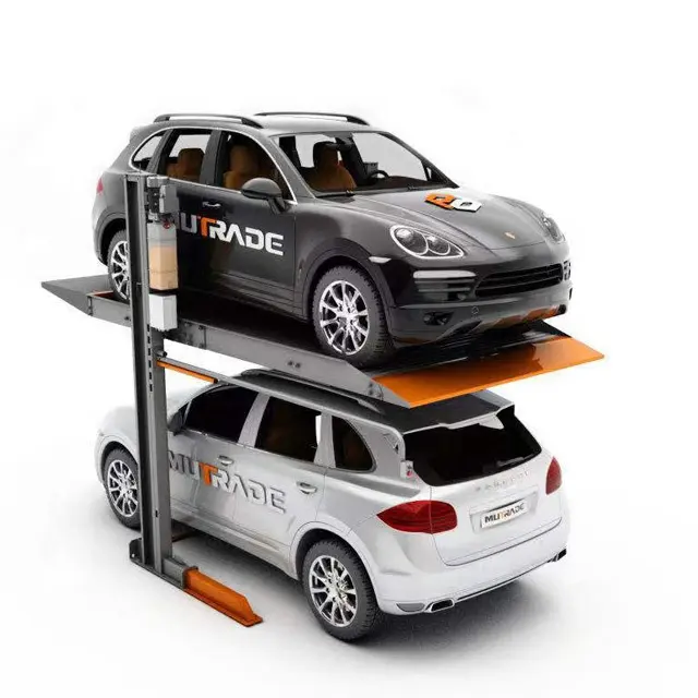 ระบบไฮดรอลิก2ตำแหน่งสำหรับจอดรถแนวตั้งรถ stackers ลิฟท์ที่จอดรถ
