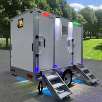 Toilette mobile portable de luxe personnalisée remorques d'extérieur caravane légère ensemble de toilette wc préfabriqué salle de bain à vendre
