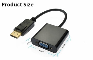Dp để <span class=keywords><strong>VGA</strong></span> HD Video vá dây lớn Cổng hiển thị để <span class=keywords><strong>VGA</strong></span> Adapter Cáp với áo khoác PVC và lá chắn cho HDTV - Product Image 6