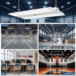80W 110W 220W 300W <span class=keywords><strong>Led</strong></span> Capteur Carré Dimmable Linéaire Salut Baie Industrielle Highbay <span class=keywords><strong>Led</strong></span> UFO Haute Baie Lumière pour Entrepôt - Product Image 6