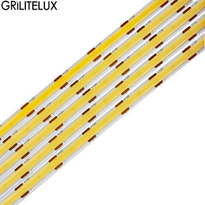 Tiras de Luces LED COB de Alta Densidad de un Solo Color, Flexibles, 320/480 Leds/m, 3000K-6000K, Lineales, Atenuables, 12V 24V, para Decoración del Hogar - Product Image 1