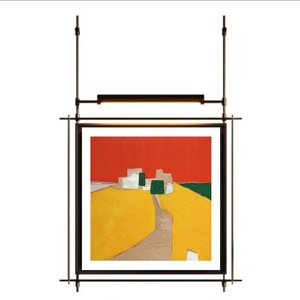 Décoration murale <span class=keywords><strong>moderne</strong></span> minimaliste avec éclairage intégré pour <span class=keywords><strong>galerie</strong></span> d'<span class=keywords><strong>art</strong></span>, cadre métallique, pour salons et entrées haut de gamme - Product Image 5