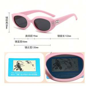 Lunettes de soleil polarisées pour enfants, monture TPEE, style rétro, œil de chat, protection UV400, avec logo personnalisé, collection 2025 - Product Image 4