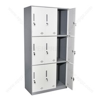 Médaille de meubles publics de haute qualité armoire à 9 portes armoire de rangement en métal étudiants dortoir casier avec serrure et clé pour les ventes
