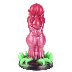 Monster <b>Dildo</b> Thick Knot Anal Plug Fantasy Penis Silicone Suction Cup Vaginal Insertion Glowing <b>Dildo</b> Adult Sex Toy Wholesale - Product Image 3