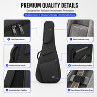 Housse de transport rembourrée pour guitare Oxford, résistante aux chocs, souple, avec plusieurs poches pour guitare acoustique et rangement musical