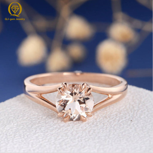 Anillo de Diamantes de Corte Redondo de Diseño Original para Mujer, Oro de 18K, Diamante Cultivado en Laboratorio, Color D, Certificado IGI, Alta Claridad, Personalizado, para Uso Diario - Product Image 1