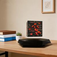 Lampe cube à lévitation magnétique HCNT, bloc lumineux flottant à rotation automatique avec changement de couleur RVB pour la décoration de chambre et de bureau